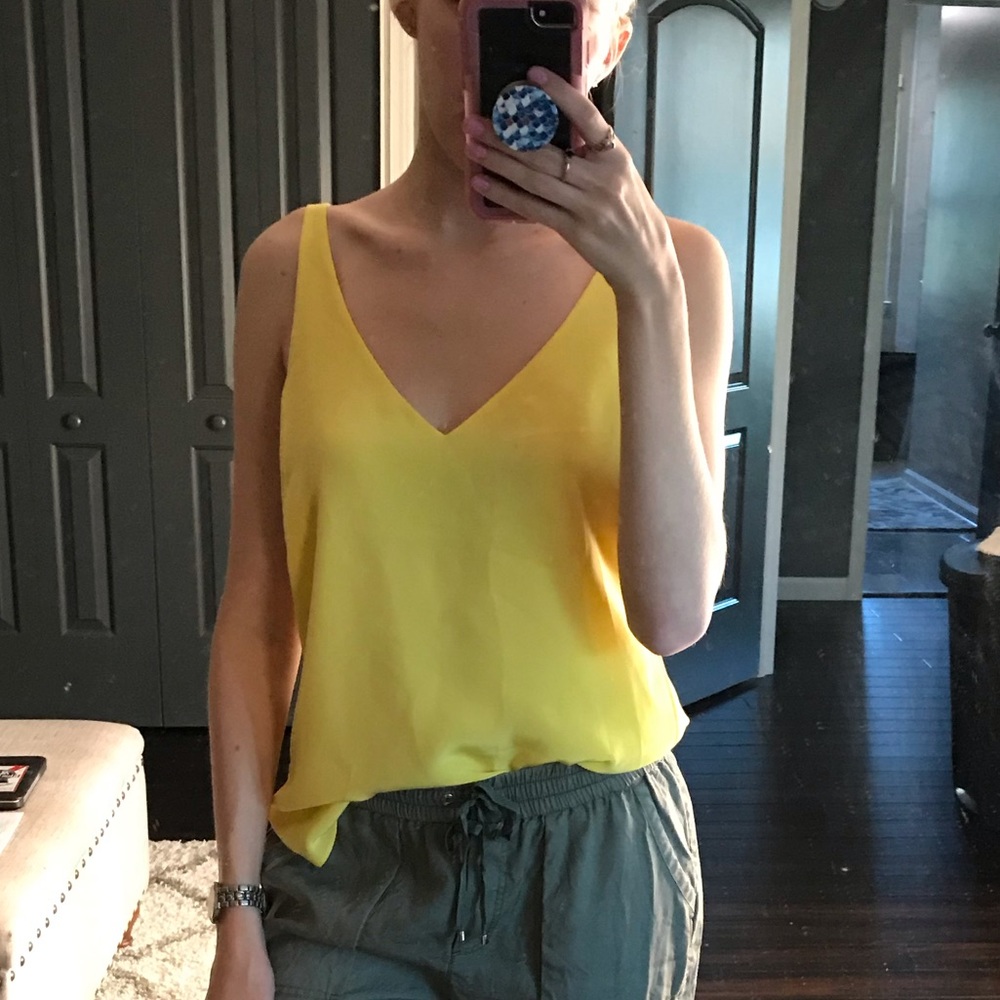 Tibi Yellow tank top